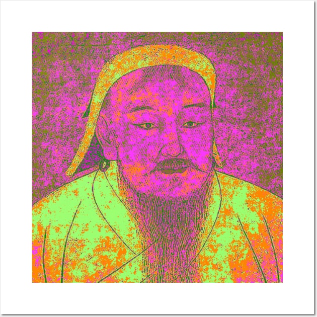 Genghis Khan Portrait Wall Art by werewolfintheair